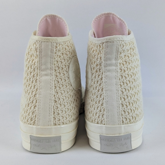 Converse Chuck 70 High Top Unisex Crochet Overlay Egret/Lilac Daze 10W 8M NWOB - Picture 9 of 16